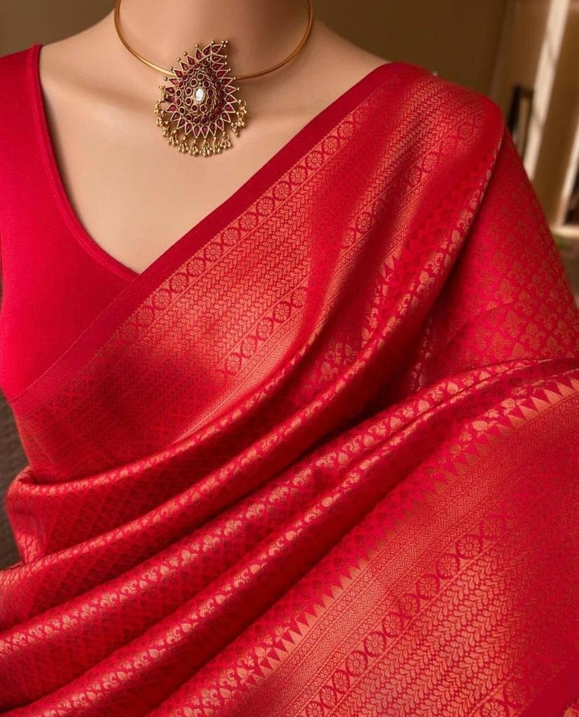 Elegant Soft Lichi Silk Saree with Rich Jacquard Weaving & Designer Pallu image 2