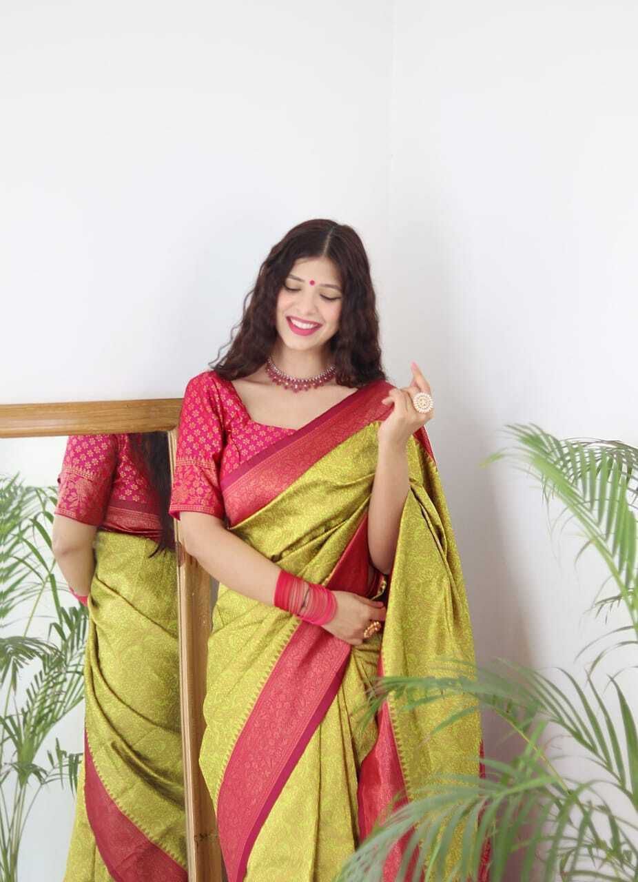 Handwoven Pure Mercerised Soft Silk Saree with Manipuri Pattern Threadwork image 6