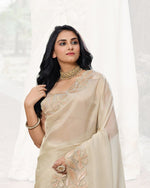 Sindhur Pure Bright Organza Silk Saree with 3mm Sequins Work & Designer Arco Border image 7