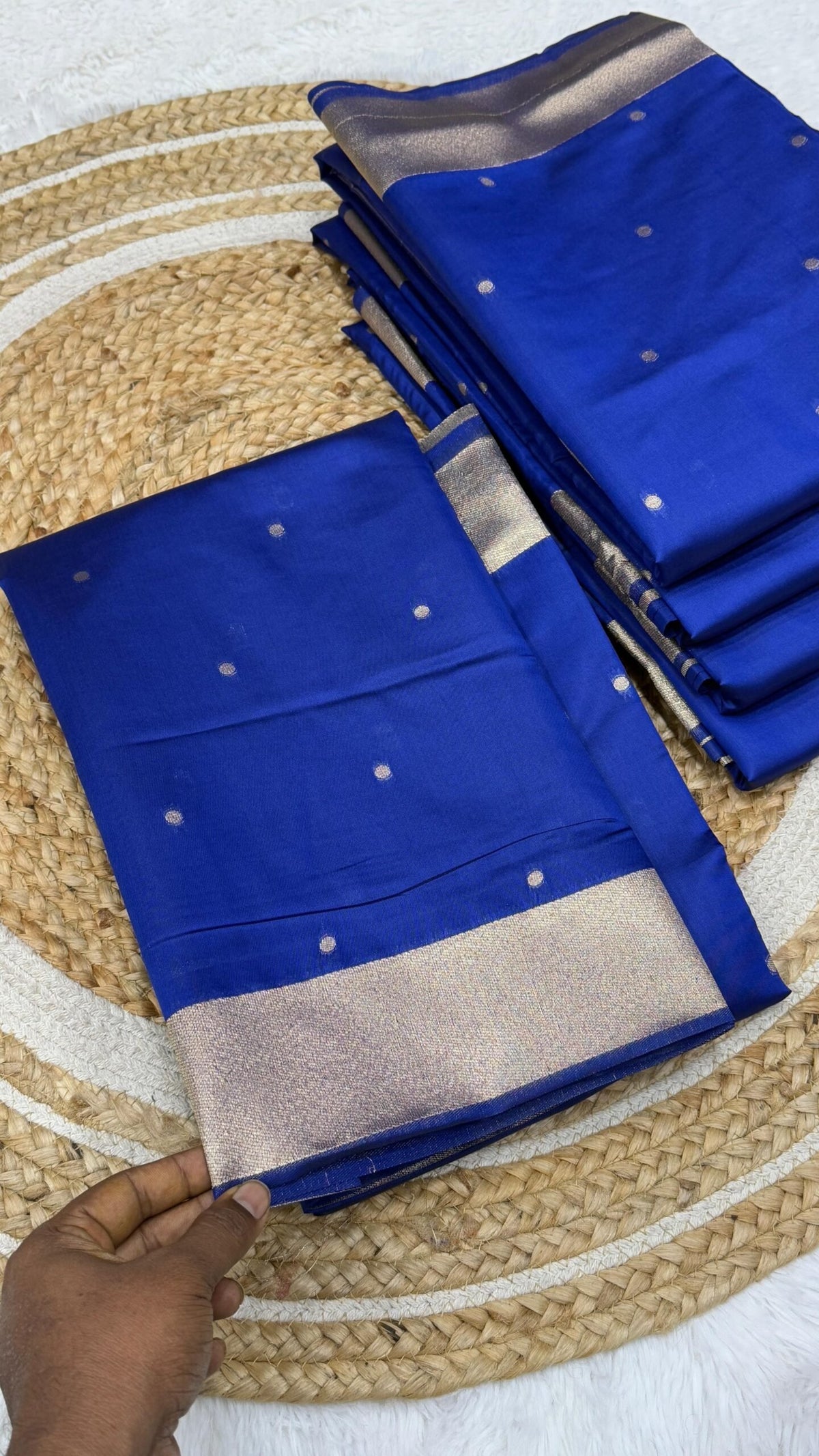Soft Premium Katan Silk Saree with Zari Rich Pallu & Tissue Pattern Blouse image 8