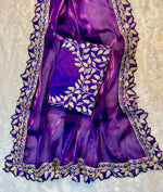 Vrunda Designer Jimmy Choo Silk Saree with Embroidered Blouse image 1