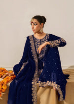 Elegant Foux Georgette Top-Plazo-Dupatta Set with Coding, Sequence & Rivet Moti Work image 2