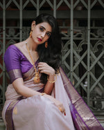 Elegant Soft Lichi Silk Saree with Jacquard Border image 1