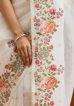 SARIKA Soft Crunchy Silk Saree with Elegant Multi-Thread Work & Piping Lace Border image 3