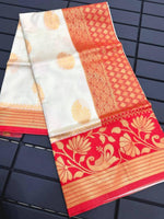 Soft Silk Saree with Rich Jacquard Border – Wedding & Party Wear image 3