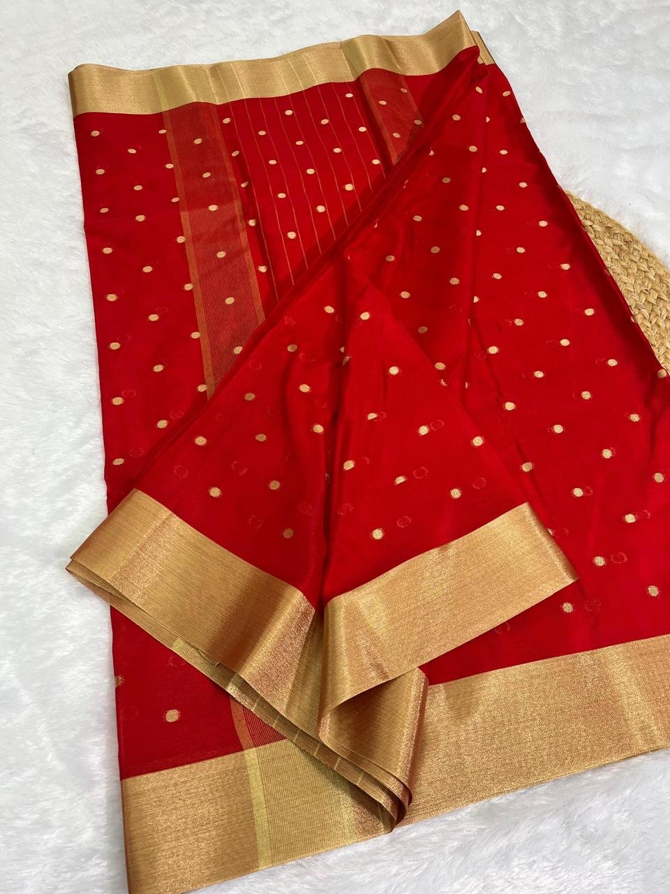 Soft Premium Katan Silk Saree with Zari Rich Pallu & Tissue Pattern Blouse image 5