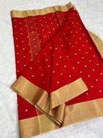 Soft Premium Katan Silk Saree with Zari Rich Pallu & Tissue Pattern Blouse image 5