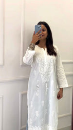 Elegant Foux Gorgette Top – Stitched 1-Piece Set with Intricate Thread Work image 0