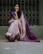 Elegant Soft Lichi Silk Saree with Jacquard Border image 3