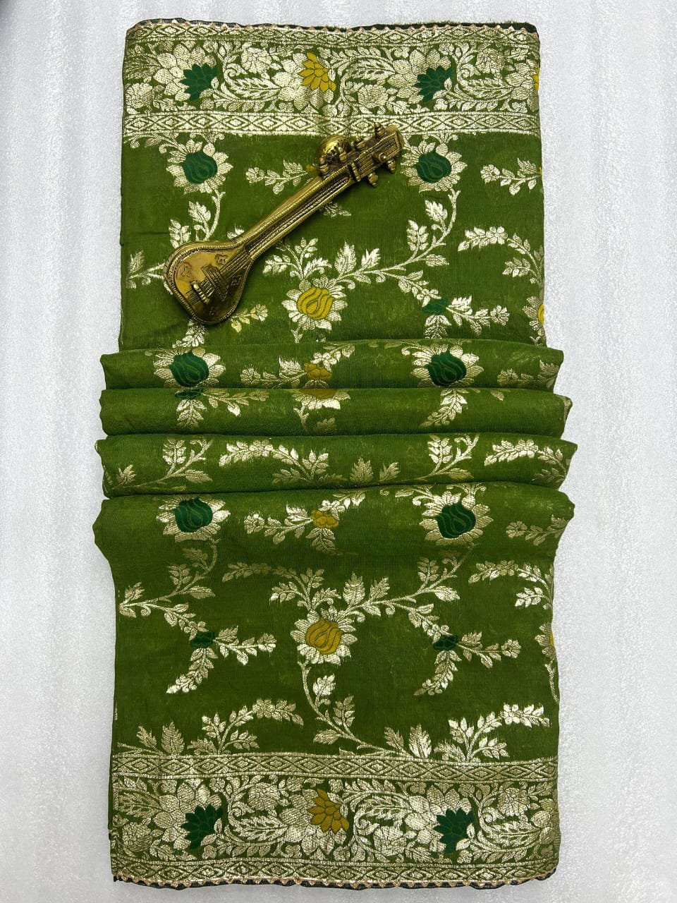 Soft Dolla Viscose Silk Saree with Zari & Meenakari Weaving image 0