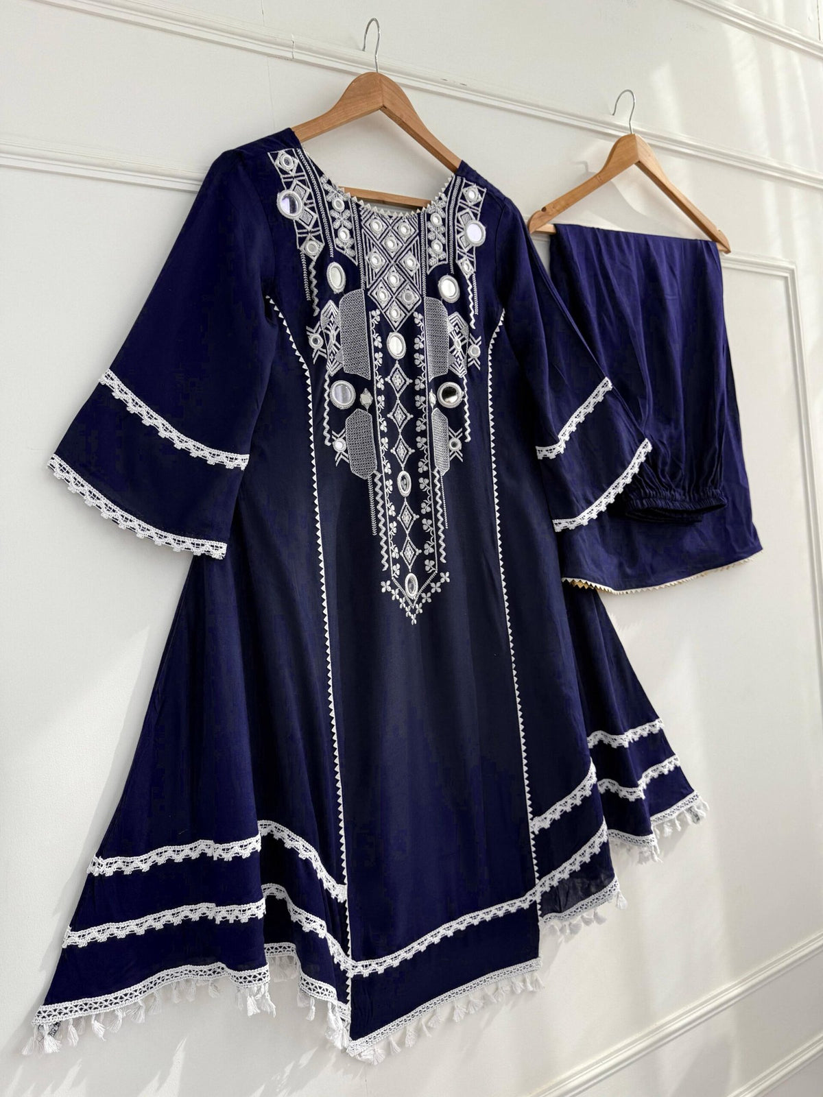 Elegant Reyon Cotton 2-Piece Set with Real Mirror Work image 19