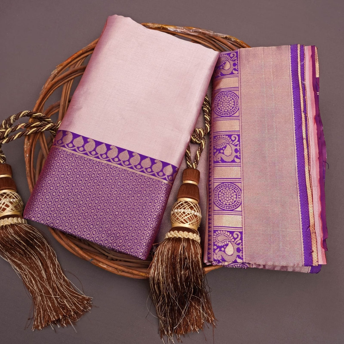 Elegant Soft Lichi Silk Saree with Jacquard Border image 6