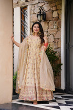 Elegant 3-Piece Co-ord Set in Faux Georgette with Sequence Work image 2