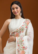SARIKA Soft Crunchy Silk Saree with Elegant Multi-Thread Work & Piping Lace Border image 2