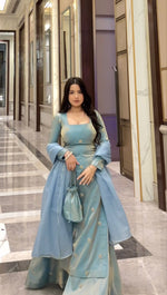 Designer Fandy Silk 3-Piece Set with Sequins Work image 1
