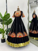 Navratri Special Faux Georgette Lehenga Set with Sequin Work image 6