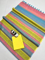 Plain Linen Saree with Digital Print & Fumka Latkan | With Bangaloiry Satin Blouse image 24