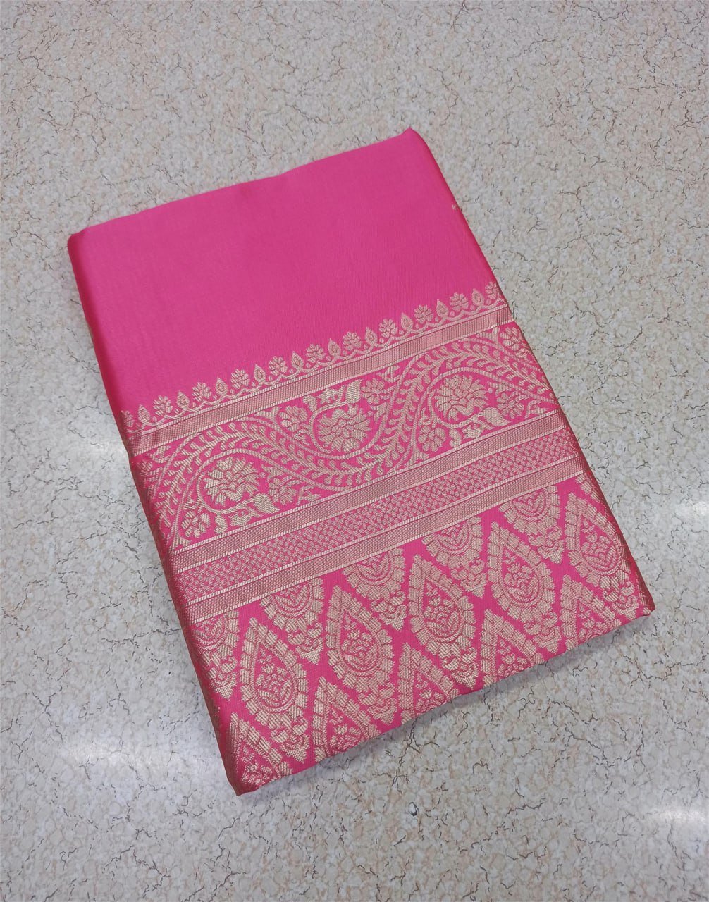 Soft Lichi Silk Saree with Rich Pallu & Jacquard Work image 6