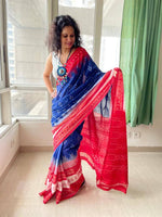 Elegant Plain Linen Saree with Digital Print & Blouse image 7