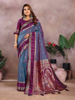 Sarangi - Pure Handloom Kalamkari Silk Saree with Zari Border & Grand Pallu | Sustainable Luxury