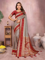 Sarangi - Pure Handloom Kalamkari Silk Saree with Zari Border & Grand Pallu | Sustainable Luxury