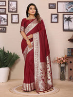 Ruby Collection - Premium Summer Banarasi Silk Saree with Gala Weaving | Wedding & Festive Wear