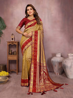 Sarangi - Pure Handloom Kalamkari Silk Saree with Zari Border & Grand Pallu | Sustainable Luxury