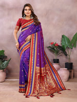 Sndar - Pure Handloom Kalamkari Silk Saree with Zari Border & Grand Pallu | Premium Sustainable Fashion