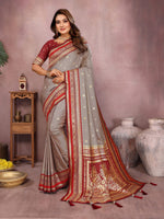 Sndar - Pure Handloom Kalamkari Silk Saree with Zari Border & Grand Pallu | Premium Sustainable Fashion