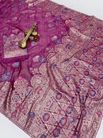 RAIMBO Soft Dolla Viscose Silk Saree with Zari Weaving & Piping Lace Border