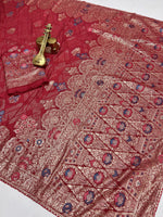 RAIMBO Soft Dolla Viscose Silk Saree with Zari Weaving & Piping Lace Border