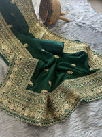 SONALI Georgette Saree with Butta Embroidery & Lace Border | Raw Silk Blouse | Elegant Festive & Party Wear