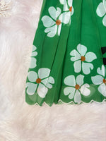 Kids Pure Georgette Lehenga Choli with Sifali Work Blouse & Flower Print | Adjustable Drawstring