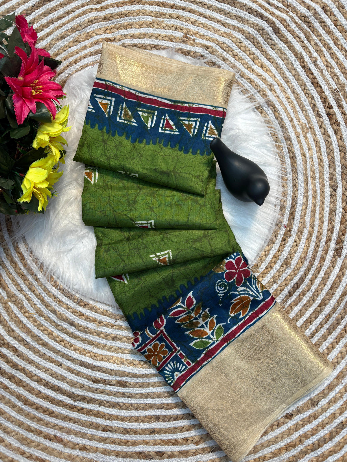Ajarakha Prisam Dola Silk Saree with Jacquard Border | Super Soft Fabric | Traditional Elegance