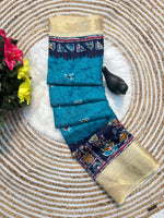 Ajarakha Prisam Dola Silk Saree with Jacquard Border | Super Soft Fabric | Traditional Elegance