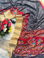 Ajarakha Prisam Dola Silk Saree with Jacquard Border | Super Soft Fabric | Traditional Elegance