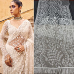 New Bollywood Blockbuster Net Saree with Heavy 5MM Multi Sequin Embroidery & Zalar Pallu