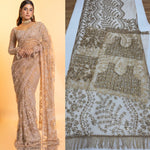 New Bollywood Blockbuster Net Saree with Heavy 5MM Multi Sequin Embroidery & Zalar Pallu