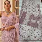 New Bollywood Blockbuster Net Saree with Heavy 5MM Multi Sequin Embroidery & Zalar Pallu
