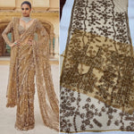 New Bollywood Blockbuster Net Saree with Heavy 5MM Multi Sequin Embroidery & Zalar Pallu