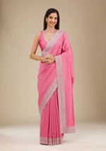 Pure Soft Rangoli Saree with Embroidered Bead Work Blouse – Elegant Partywear