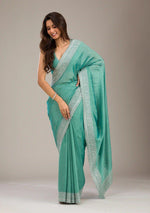 Pure Soft Rangoli Saree with Embroidered Bead Work Blouse – Elegant Partywear
