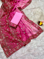Designer Georgette Saree with Heavy 7mm Sequin & Thread Embroidery