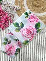 Pure Soft Organza Teby Silk Saree with Floral Prints & Khatli Handwork Border