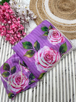 Pure Soft Organza Teby Silk Saree with Floral Prints & Khatli Handwork Border