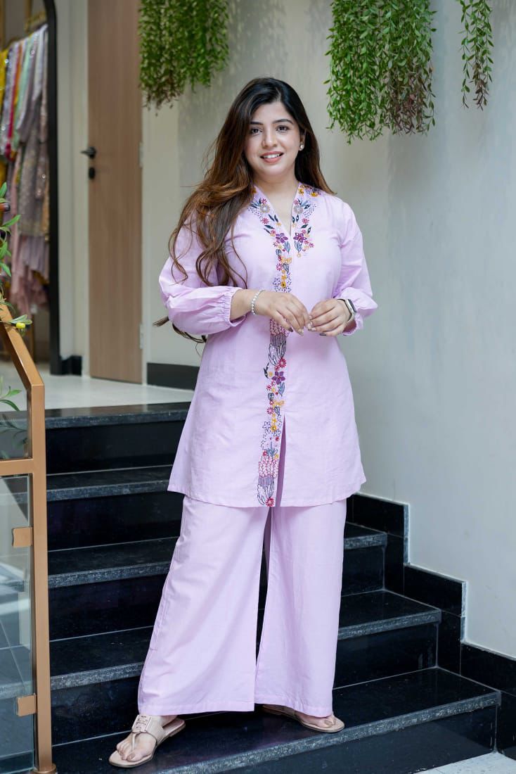 Elegant Mal Cotton Embroidered Kurta Set