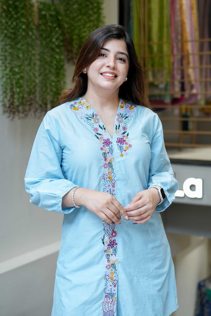 Elegant Mal Cotton Embroidered Kurta Set