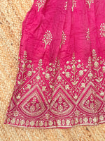 Kids Designer Lahenga Choli – Gold Crush Embroidery Work | Festive & Party Wear