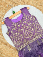 Kids Designer Lahenga Choli – Gold Crush Embroidery Work | Festive & Party Wear