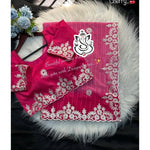 Premium Crape Silk Saree with Multi Coding Daga & Gota Embroidery